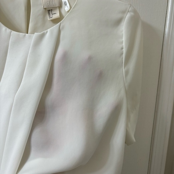 H&M Sheer Size 4 Cream Blouse - Picture 5 of 16